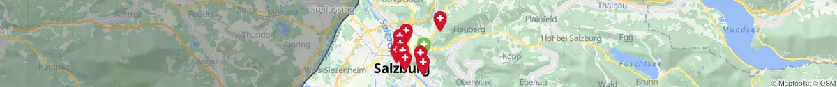 Kartenansicht für Apotheken-Notdienste in der Nähe von Langwied (Salzburg (Stadt), Salzburg)
